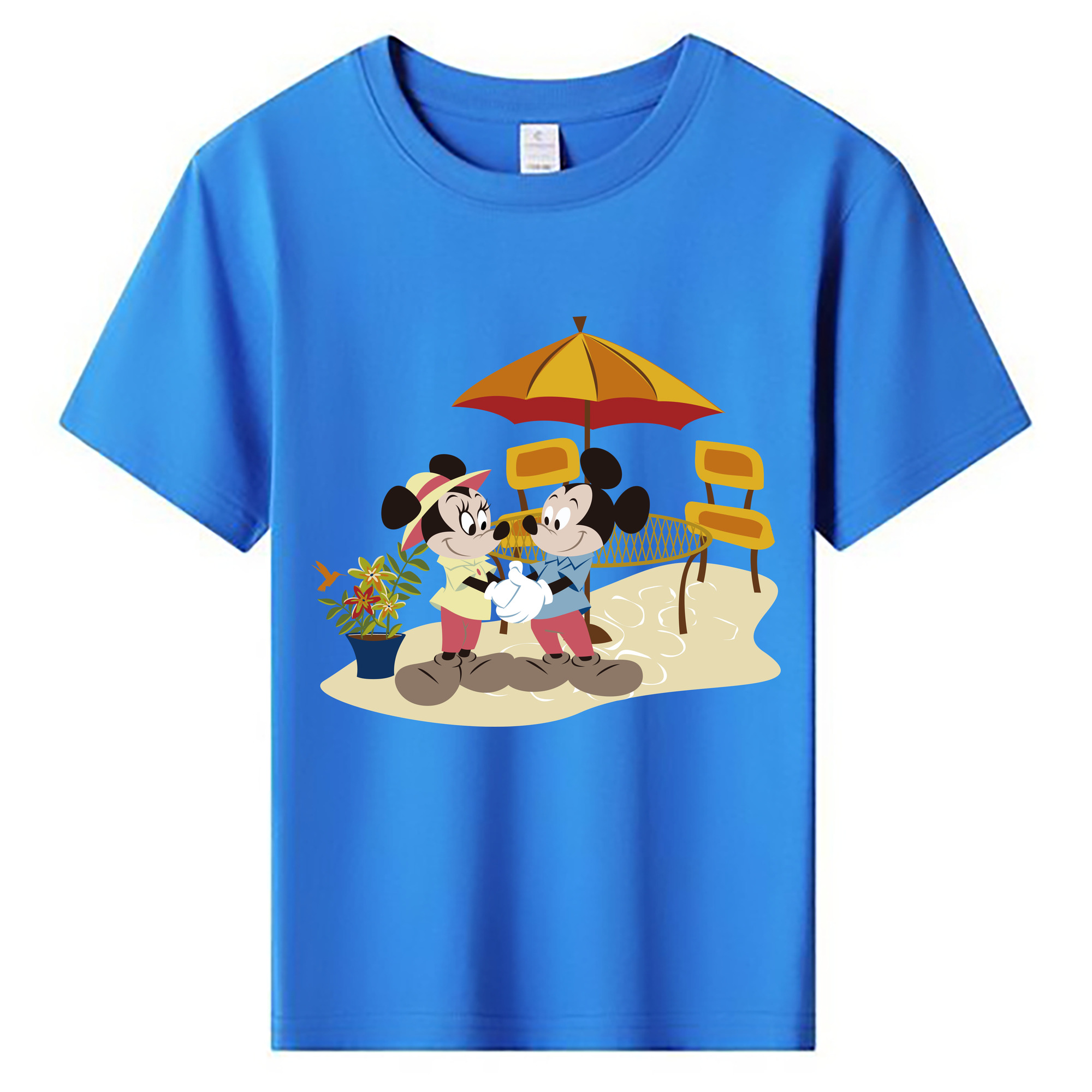 ミッキーマウス Mickey Mouse 綿100％キッズTシャツ（フロントプリント）